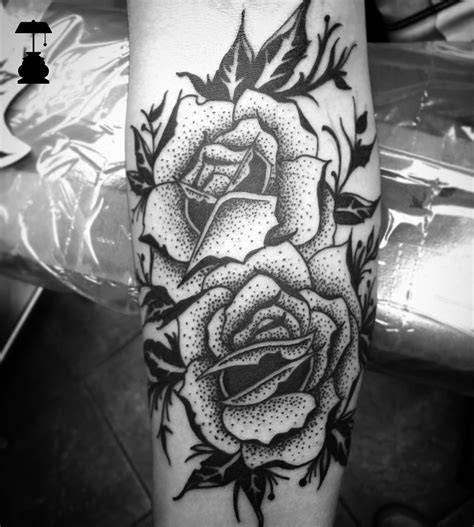 blackwork rose